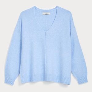 LOFT Soft Blue V-Neck Sweater
